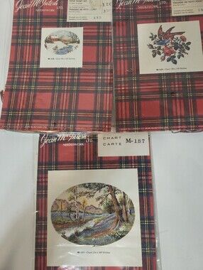 Jean McIntosh petit point chart Lot Of 3
